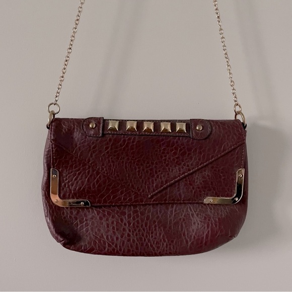 Ardene Faux Leather Gold Studded Bag - Picture 1 of 6